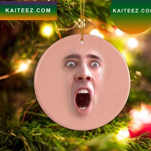 St. Nicolas Cage Face Off Christmas Funny Ornaments