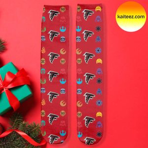 StarWars x NFL Atlanta Falcons Pattern Christmas Socks