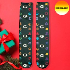StarWars x NFL Green Bay Packers Pattern Christmas Socks