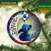 Stitch Hold Baby Yoda Love You To The Moon Galaxy Mica Circle Ornament Perfect Gift For Holiday