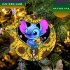 Stitch Yoga Love You To The Moon Galaxy Mica Circle Ornament Perfect Gift For Holiday