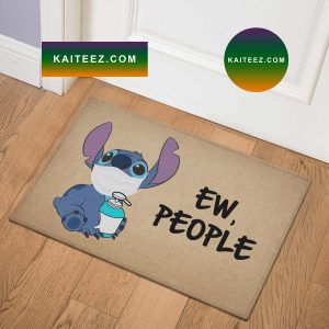 Stitch with facemask Ew People Bath Mat Doormat
