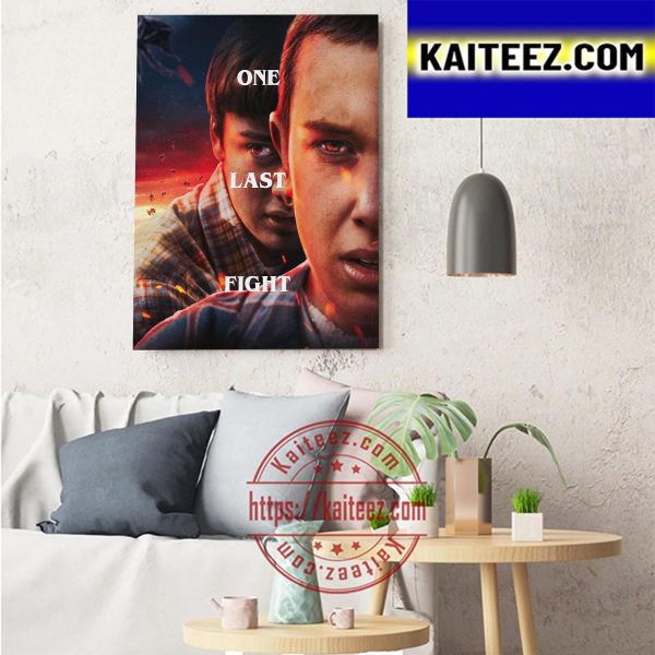 Stranger Things 4 One Last Fight Art Decor Poster Canvas