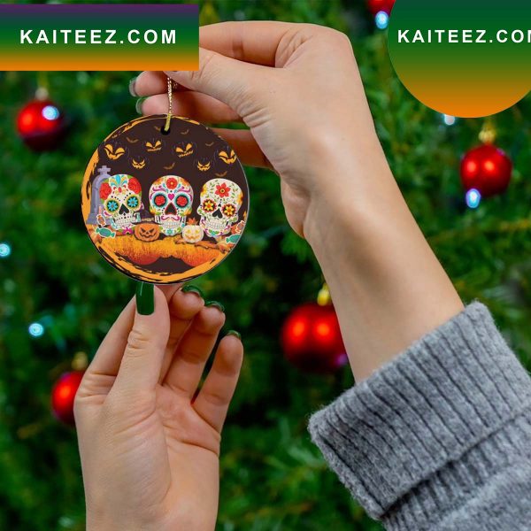 Sugar Skull Halloween Tree Decor Gift Friends Ornament