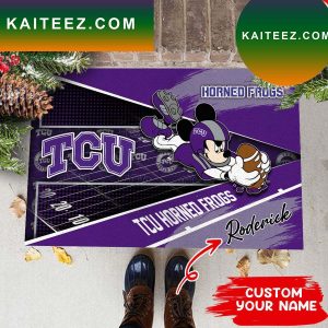 TCU Horned Frogs NCAA1 Custom Name For House of real fans  Doormat