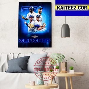 Tampa Bay Rays Clinched 2022 MLB Postseason Art Decor Poster Canvas