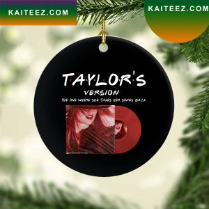 Taylor Swift Red Album Christmas Ornament