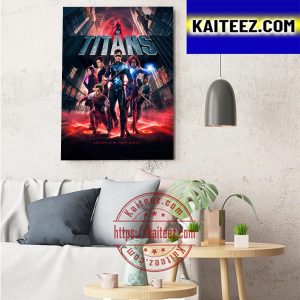Teen Titans Season 4 Mayhem Is In Their Blood HBO Max New Season Art Decor Poster Canvas