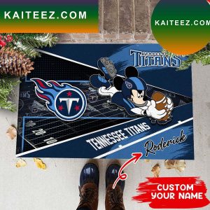 Tennessee Titans NFL Custom Name House of fans  Doormat