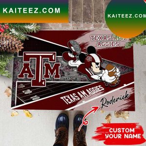 Texas A&M Aggies NCAA2 Custom Name For House of real fans  Doormat