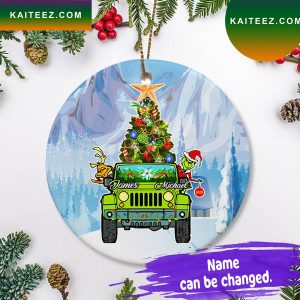 The Grinch Life Is Good Enjoy Frame Jeep Lover Christmas Grinch Decorations Outdoor Ornament