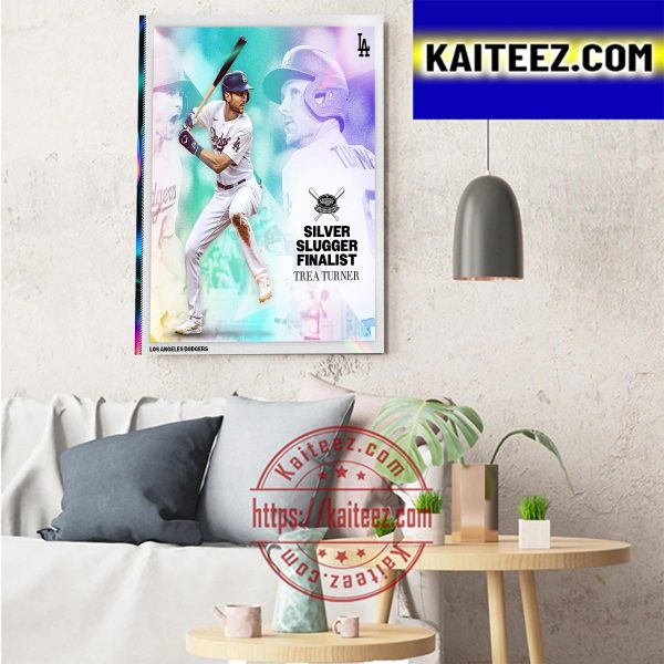 The Los Angeles Dodgers Trea Turner Silver Slugger Award Finalists Art Decor Poster Canvas