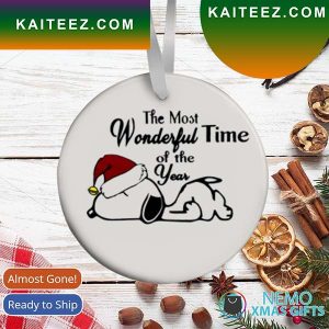 The Most Wonderful Time Of The Year Christmas Snoopy Decor