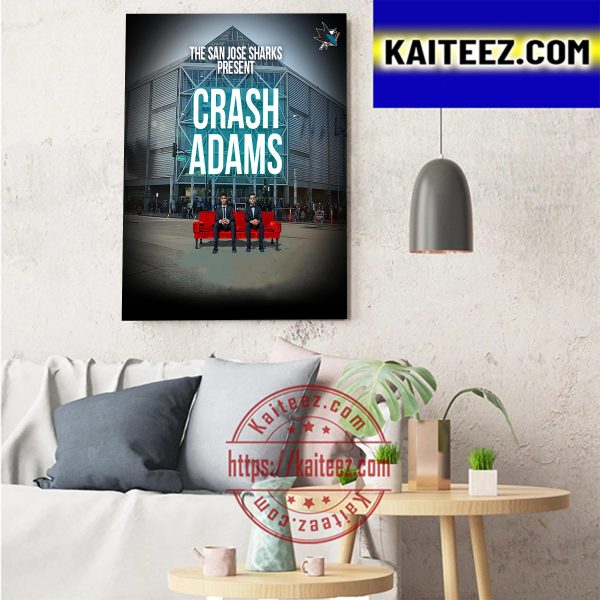 The NHL San Jose Sharks Present Crash Adams Art Decor Poster Canvas