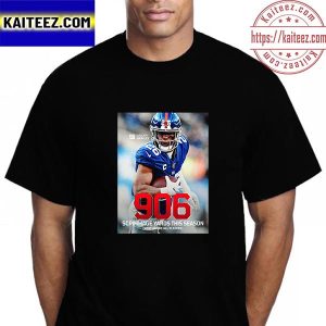 The New York Giants Saquon Barkley 906 Scrimmage Yard Vintage T-Shirt