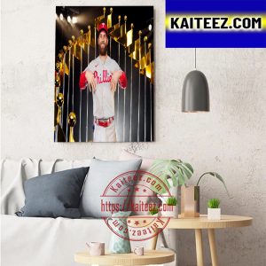 The Philadelphia Phillies Bryce Harper Is Coming To The World Series Art Decor Poster Canvas