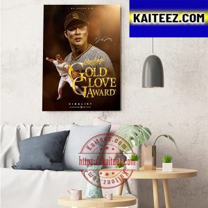 The San Diego Padres Ha Seong Kim Being Named 2022 Gold Glove Award Finalist Art Decor Poster Canvas