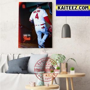 The St Louis Cardinals Yadier Molina Thank You For Everything Art Decor Poster Canvas