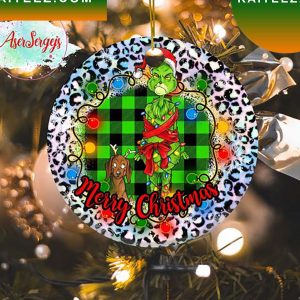 Tied Grinch And Max Dog Christmas Grinch Decorations Outdoor Ornament