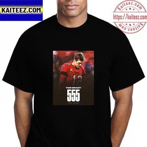 Tom Brady 555 Times Sacked The Most Sacked QB In NFL History Vintage T-Shirt