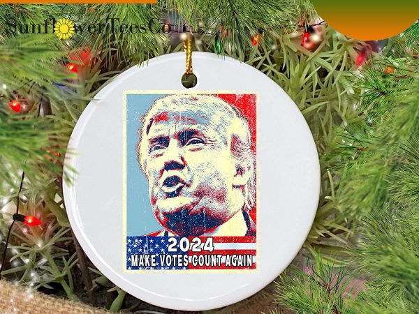 Trump 2024 Make Votes Count Again Christmas Ornament