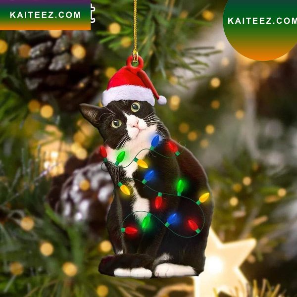 Tuxedo Cat Christmas 2022 Christmas Ornament