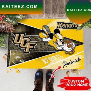 UCF Knights NCAA1 Custom Name For House of real fans Doormat