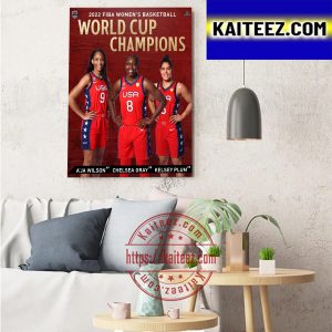 USA Basketball Are 2022 FIBA Women’s Basketball World Cup Champions Art Decor Poster Canvas