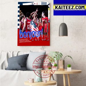 USA Basketball Are Qualified 2024 Paris Olympics Art Decor Poster Canvas