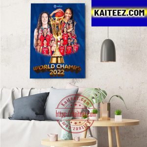USA Basketball Are The World Champions 2022Art Decor Poster Canvas