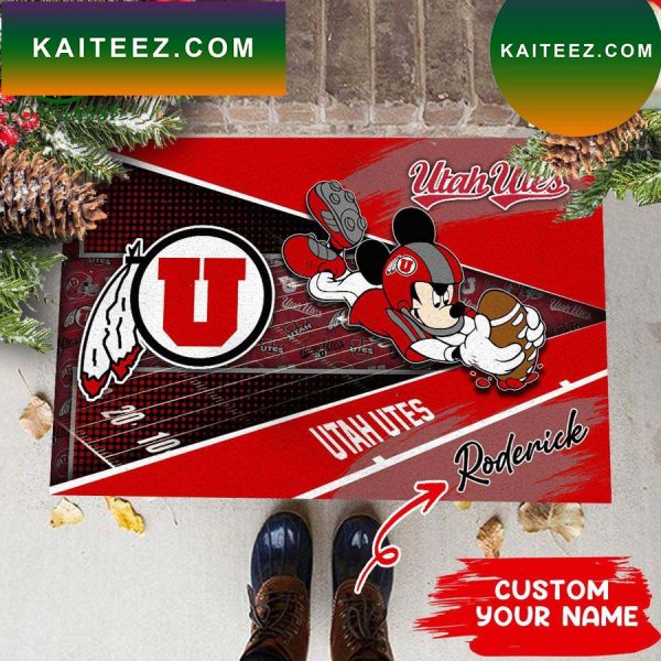 Utah Utes NCAA2 Custom Name For House of real fans  Doormat