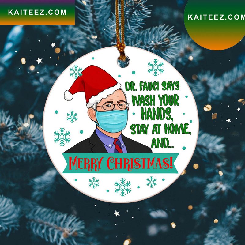 Vaccine Doctor Fauci Ornament Stay At Home Wash Your Hand Merry 