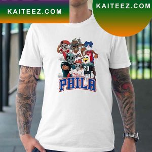 Vintage 1993 MLB Philadelphia Phillies Cartoon Fan Gifts T-Shirt