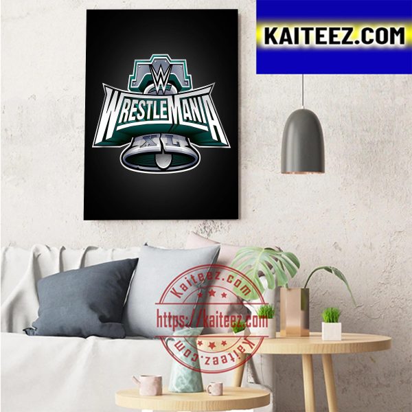 WWE WrestleMania 40 The Official Logo Art Decor Poster Canvas