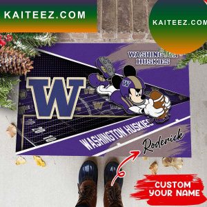 Washington Huskies NCAA1 Custom Name For House of real fans  Doormat