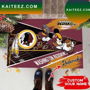Washington Redskins NFL Custom Name House of fans Doormat