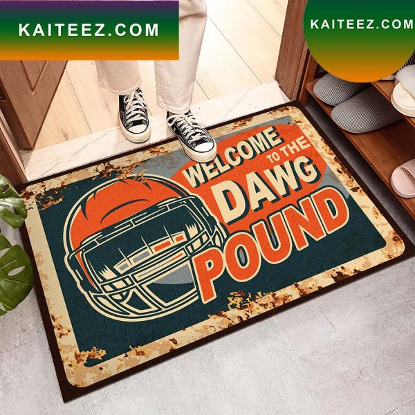 Welcome Dawg Pound Browns Family Doormat