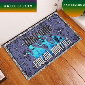 Welcome Foolish Mortals Halloween Decor Doormat