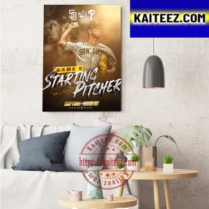 Yu Darvish San Diego Padres Game 5 Starting Pitcher Capture The Moment Art Decor Poster Canvas
