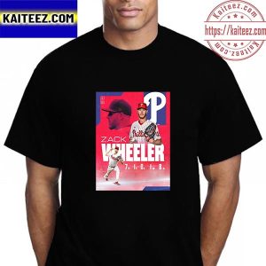 Zack Wheeler Of Philadelphia Phillies Game 1 In MLB Postseason 2022 Vintage T-Shirt