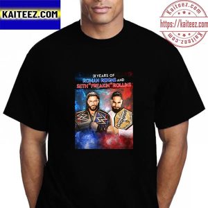 10 Years Of Roman Reigns And Seth Freakin Rollins In WWE Vintage T-Shirt