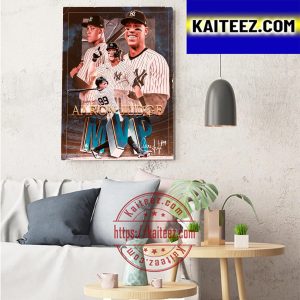 2022 AL MVP Winner Is Aaron Judge New York Yankees Art Decor Poster Canvas