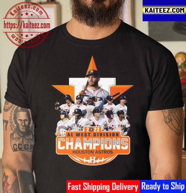 2022 AL West Division Champions Houston Astros Team Vintage T-Shirt