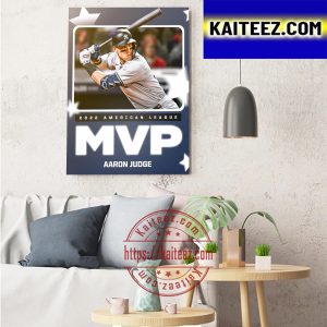 2022 American League MVP Winner Aaron Judge Art Decor Poster Canvas