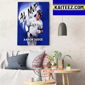 2022 American League MVP Winner Is Aaron Judge New York Yankees Art Decor Poster Canvas