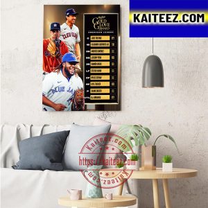 2022 American League Rawlings Gold Glove Winners Art Decor Poster Canvas