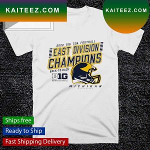 2022 Big Ten Football University of Michigan Big Ten East Champions back to back Michigan Wolverines T-shirt
