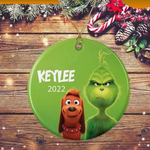 2022 Cute The Grinch And  Max Grinch Christmas Ornament