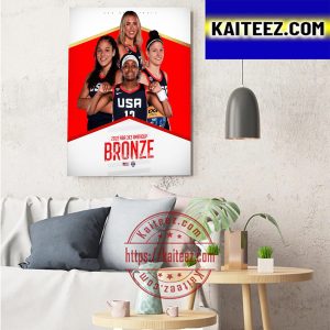 2022 FIBA 3X3 Americup USA Basketball Is Bronze Art Decor Poster Canvas