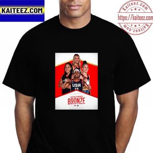 2022 FIBA 3X3 Americup USA Basketball Is Bronze Vintage T-Shirt